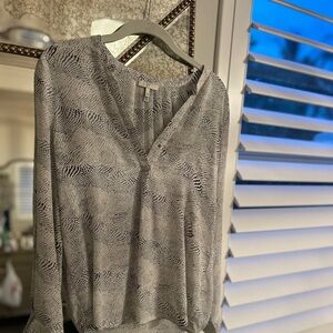 Joie Gray 3/4 Sleeve Relaxed Blouse